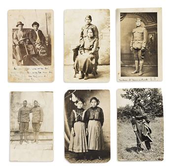 (AMERICAN INDIANS.) Large collection of Real Photo postcards collected by a girl at the Sac & Fox Indian School.